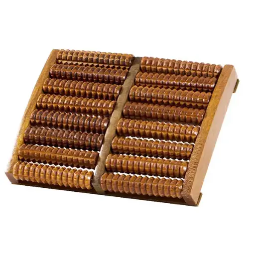 wooden foot massage table